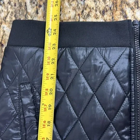 Calvin Klein Performance Reversible Black Silver Quilted Bomber Jacket Size M - Picture 12 of 12